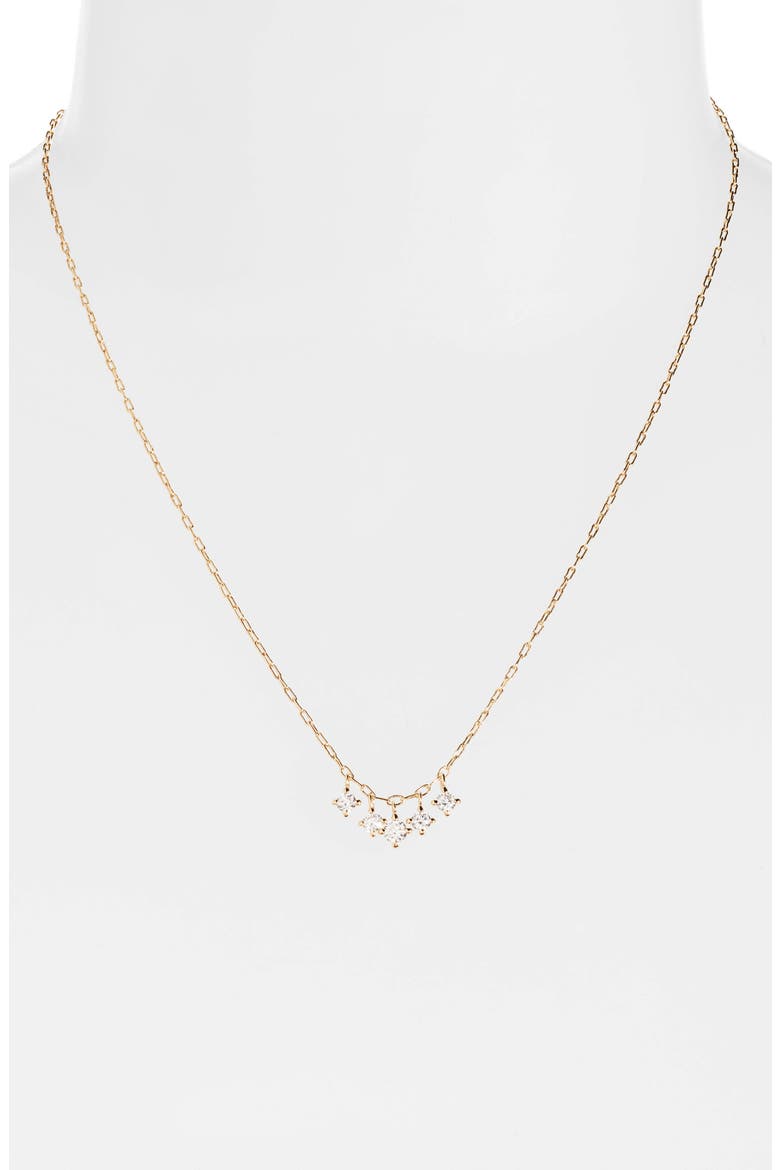 Issa Small Shaky Frontal Necklace, Alternate, color, GOLD