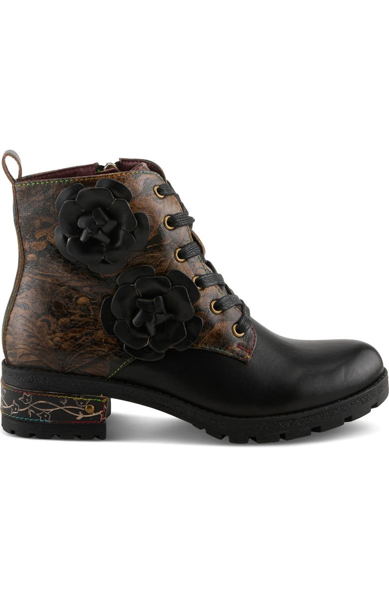 L'Artiste by Spring Step Martinela Combat Boot, Alternate, color, Black Multi