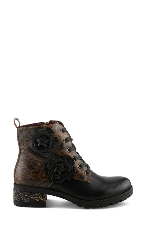 L'artiste By Spring Step Martinela Combat Boot In Multi