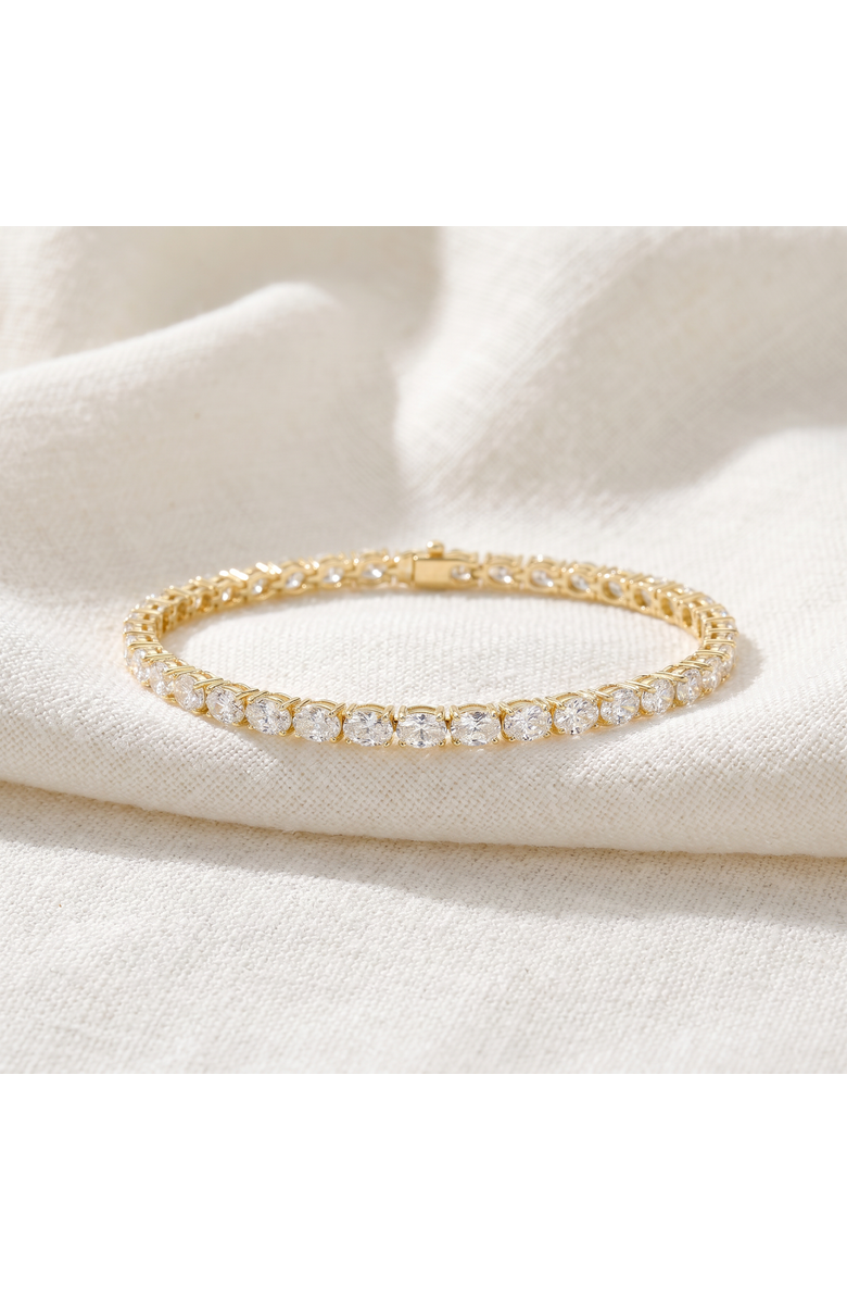 Bliss Diamond 10.75Ct Oval Cut Diamond Tennis Bracelet 7" 14k Gold Lab Grown, Alternate, color, 14K Yellow Gold