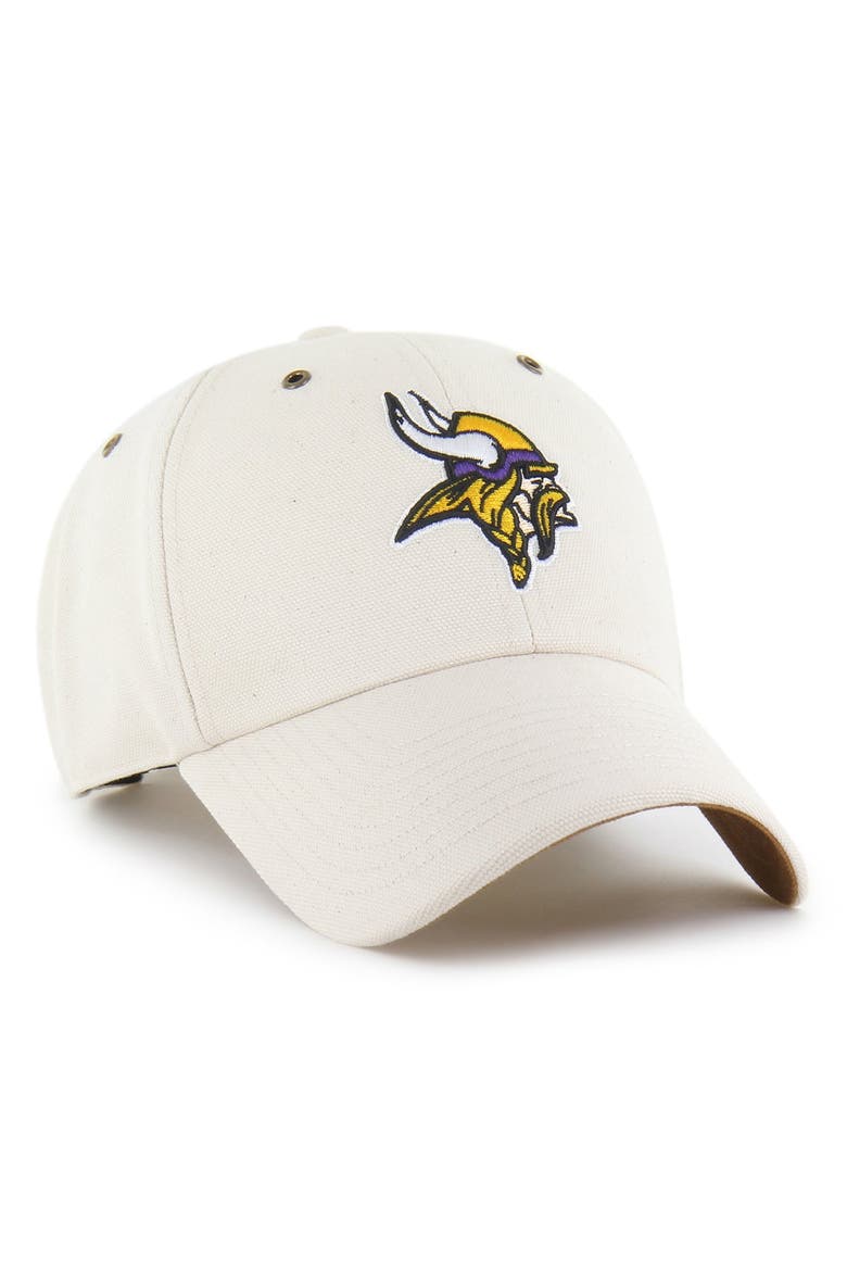 Men's Carhartt x '47 Natural Minnesota Vikings Undyed Clean Up Adjustable Hat, Alternate, color, Natural