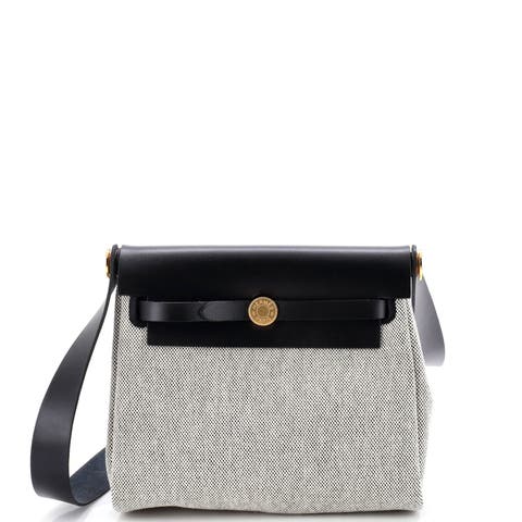 Herbag Zip Toile and Leather 20