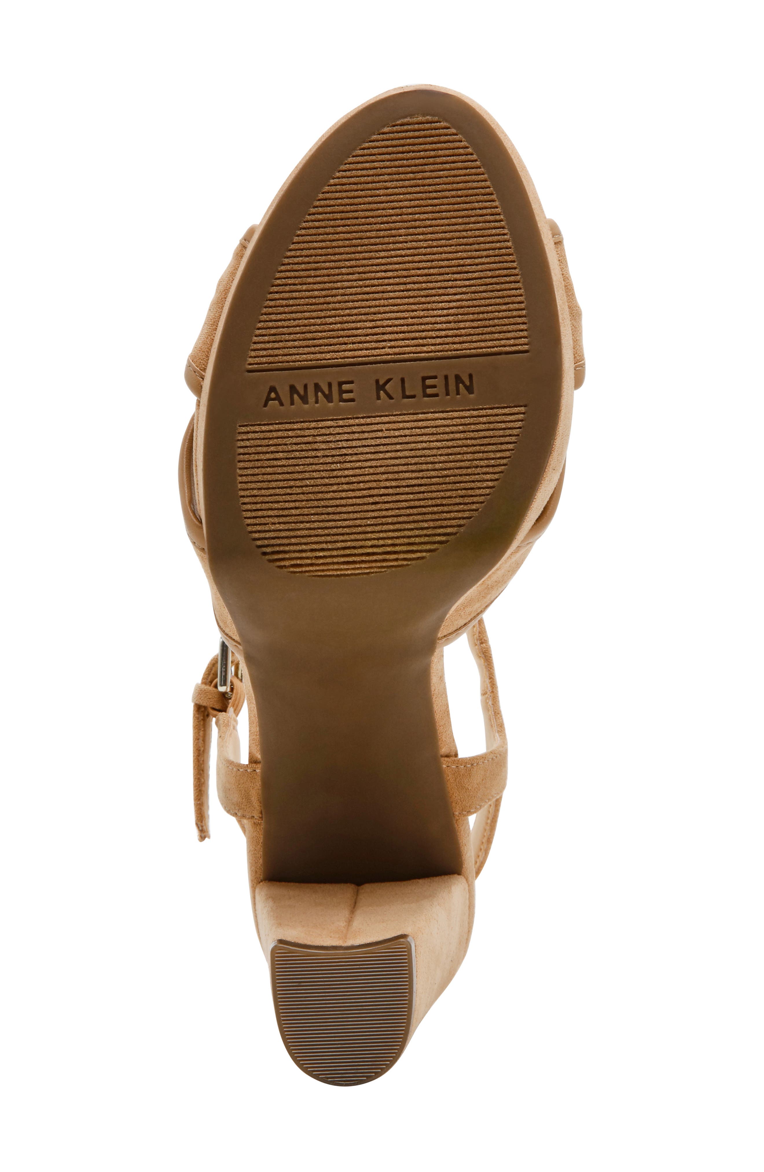 Anne Klein Verde Ankle Strap Platform Sandal, Alternate, color, Natural Suede
