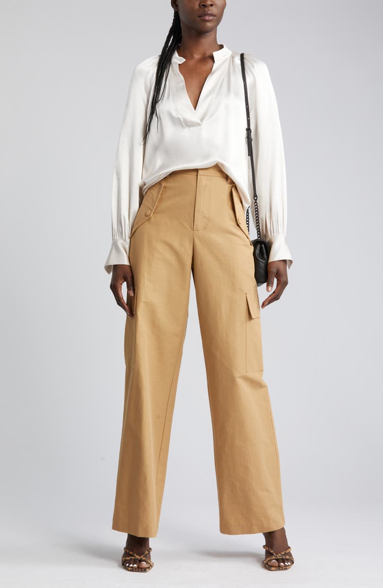 Rails Wynna Satin Blouse, Main, color, Ivory