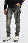 RtA Slate Cargo Skinny Jeans