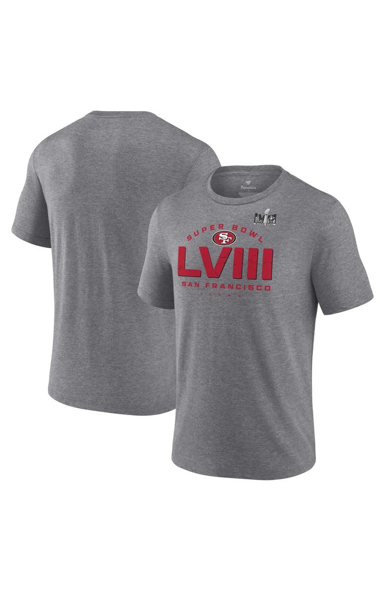 FANATICS Men's Fanatics Branded Heather Gray San Francisco 49ers Super Bowl LVIII Made it T-Shirt, Alternate, color, 