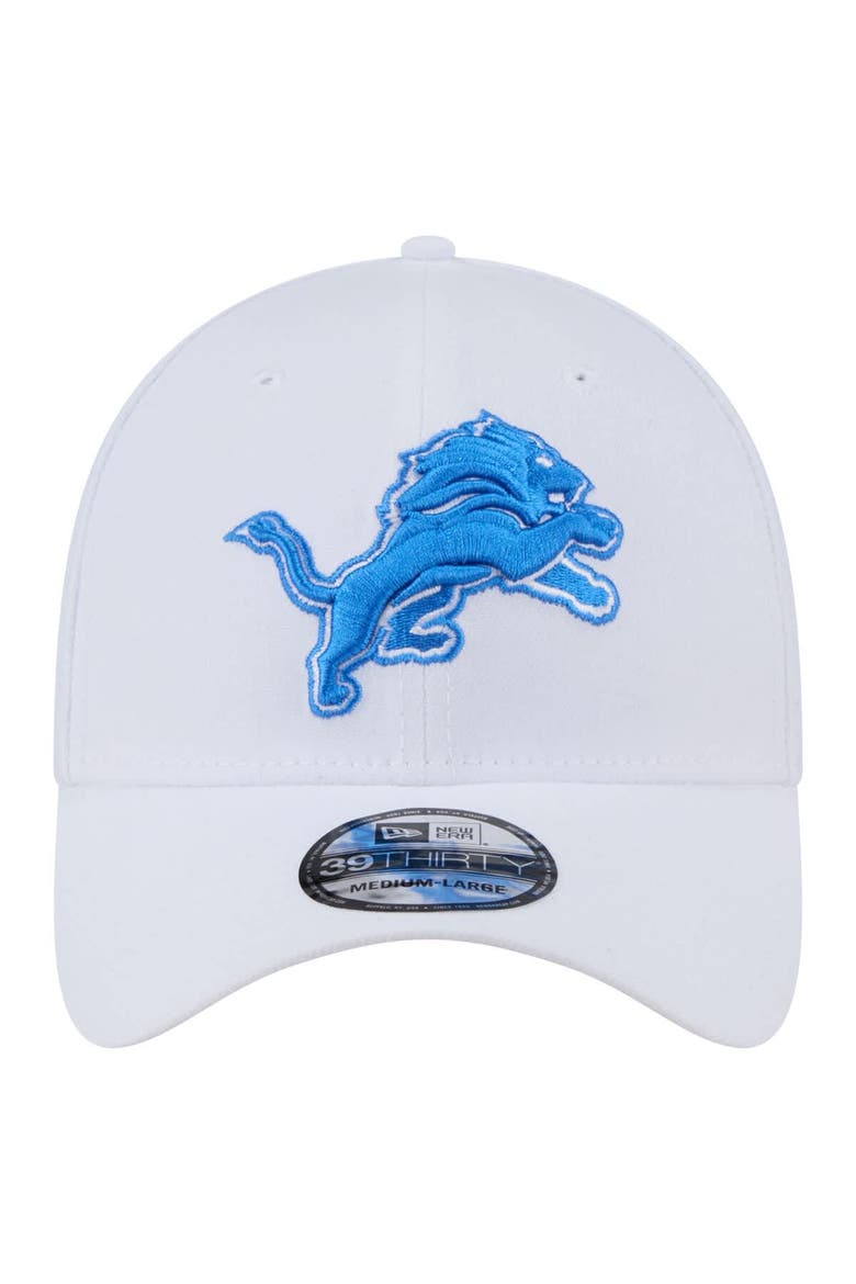 Men's New Era White Detroit Lions Main 39THIRTY Flex Hat, Alternate, color, White