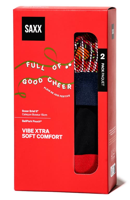 Saxx Vibe Xtra Assorted 2-pack Boxer Briefs In Blue
