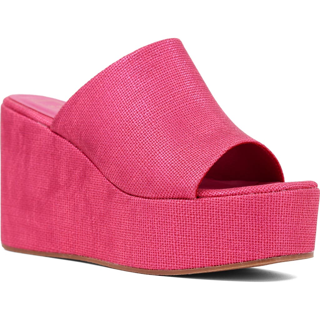 Shushop Ilaria Platform Wedge Sandal In Pink