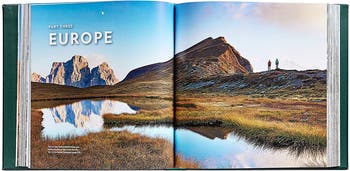 100 Hikes Of A Lifetime Leather Coffee Table Book