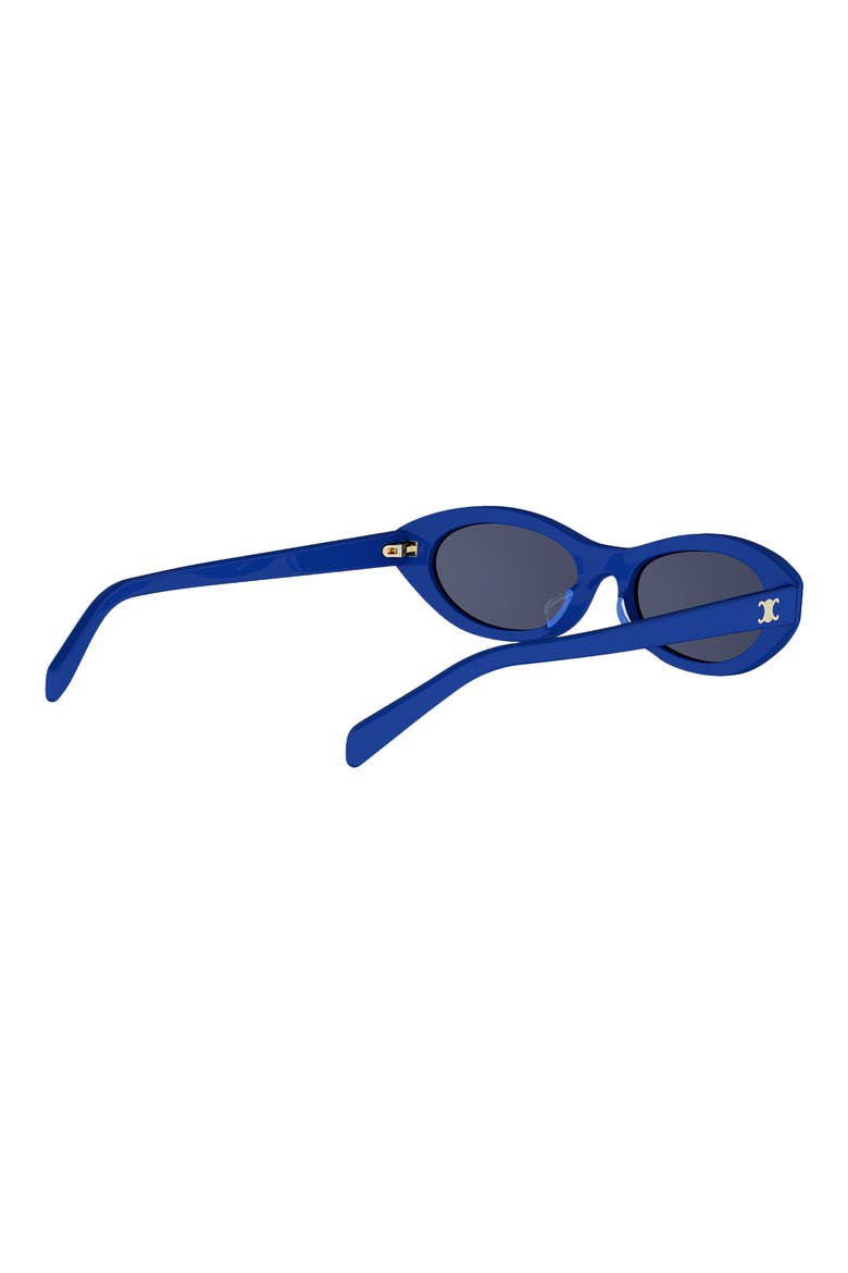 Triomphe Mini 54mm Oval Sunglasses, Alternate, color, SHINY BLUE / BLUE