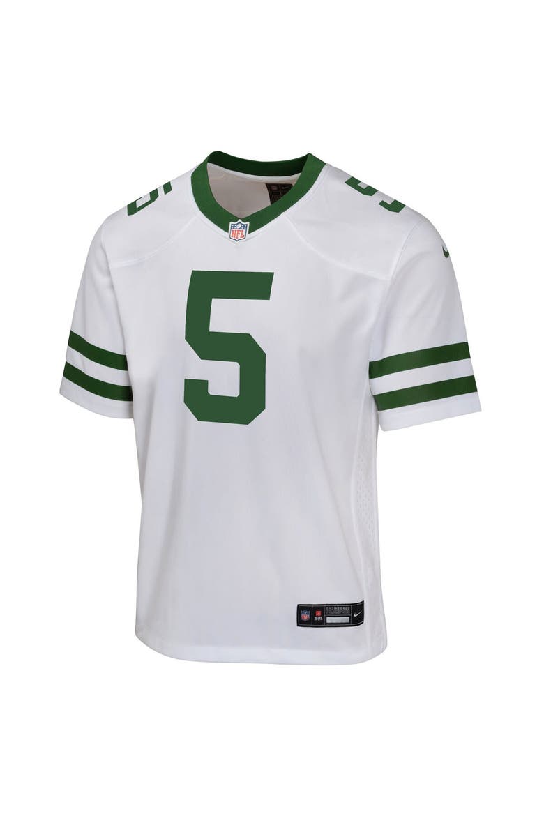 Youth Nike Garrett Wilson Legacy White New York Jets Game Jersey, Alternate, color, White