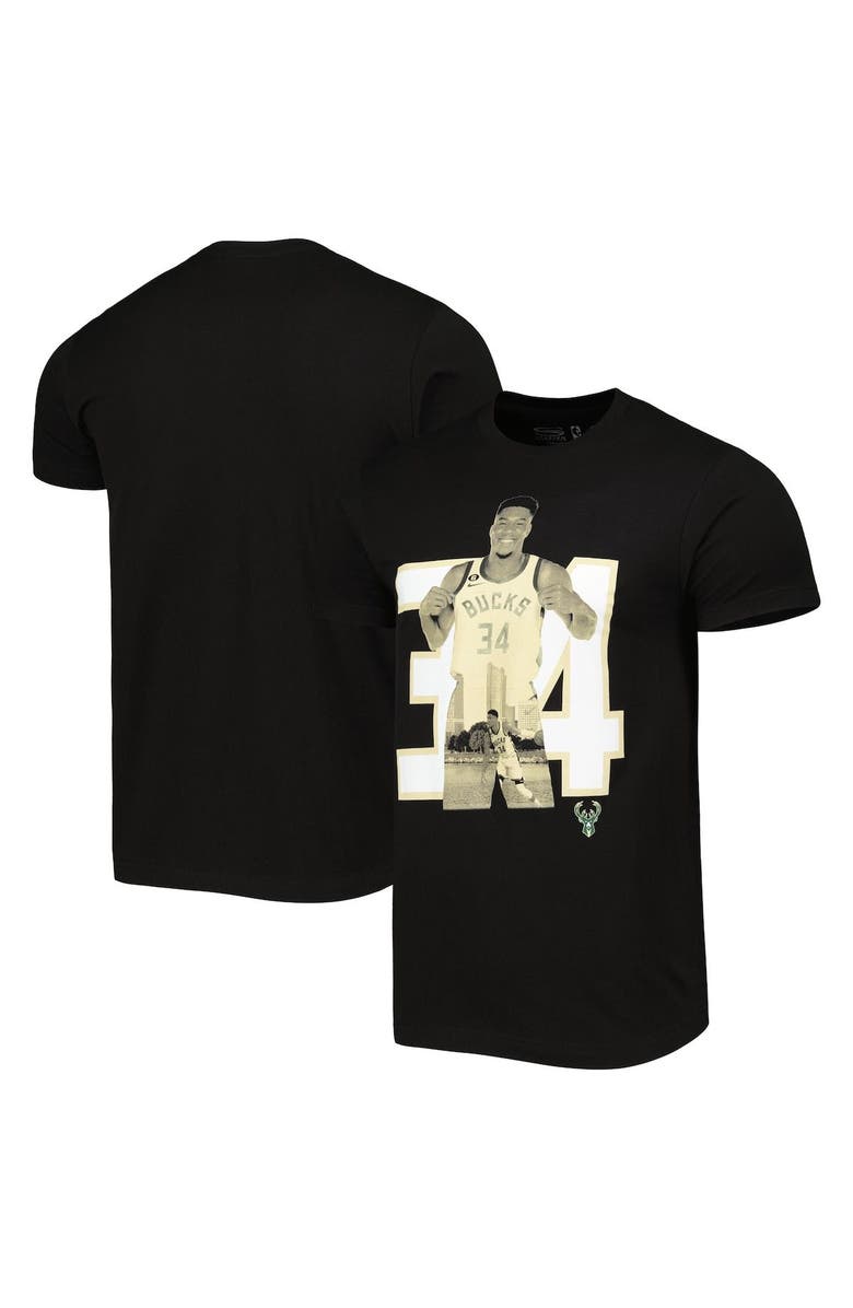 Stadium Essentials Men's Stadium Essentials Giannis Antetokounmpo Black Milwaukee Bucks Player Metro T-Shirt, Main, color, Black