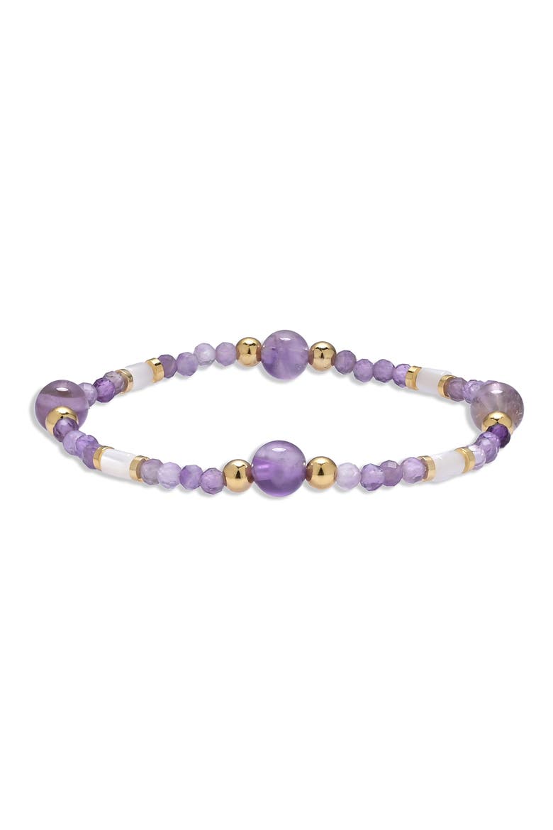 Beatrix Set of 3 Stretch Bracelets, Alternate, color, GOLD
