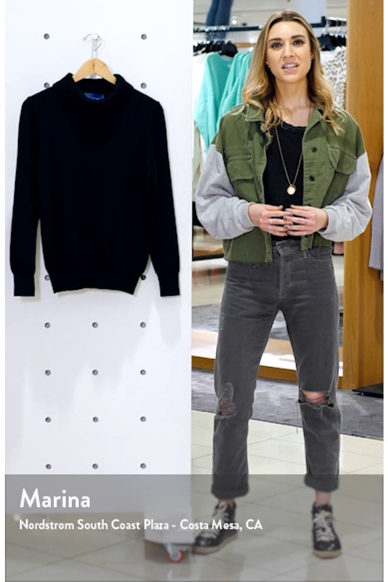 Doria Rib Cotton Blend Turtleneck Sweater video