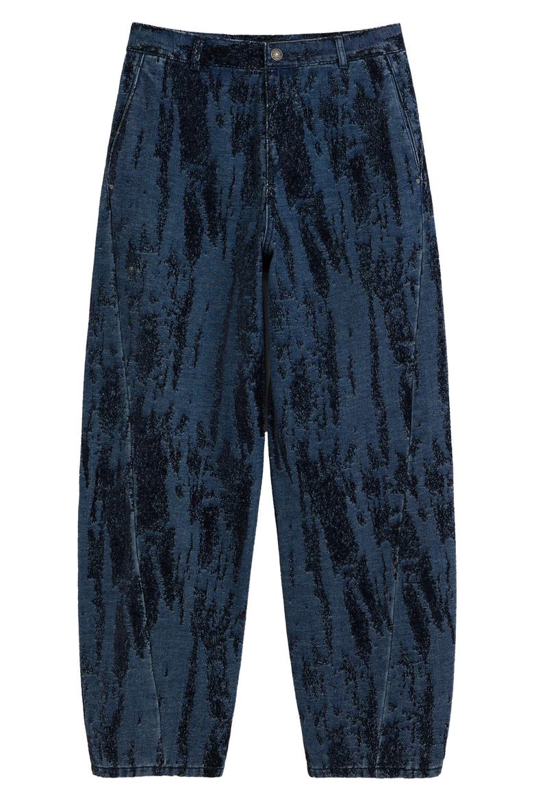 Hight Waist Barrel Legs Jeans, Alternate, color, DARK BLUE