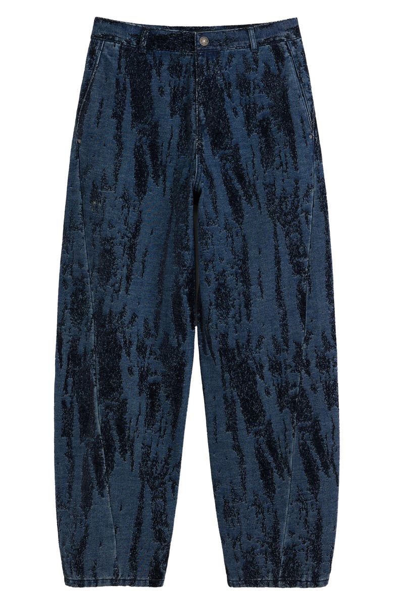 Desigual Hight Waist Barrel Legs Jeans, Alternate, color, Dark Blue