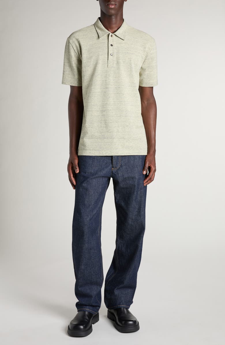 Bottega Veneta Cotton Piqué Polo, Alternate, color, 9156 Chick Melange