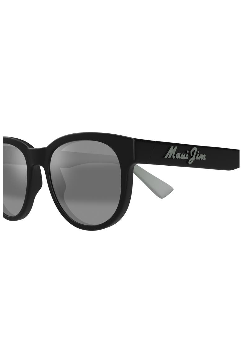 Maoli 52mm PolarizedPlus2® Round Sunglasses, Alternate, color, MATTE BLACK