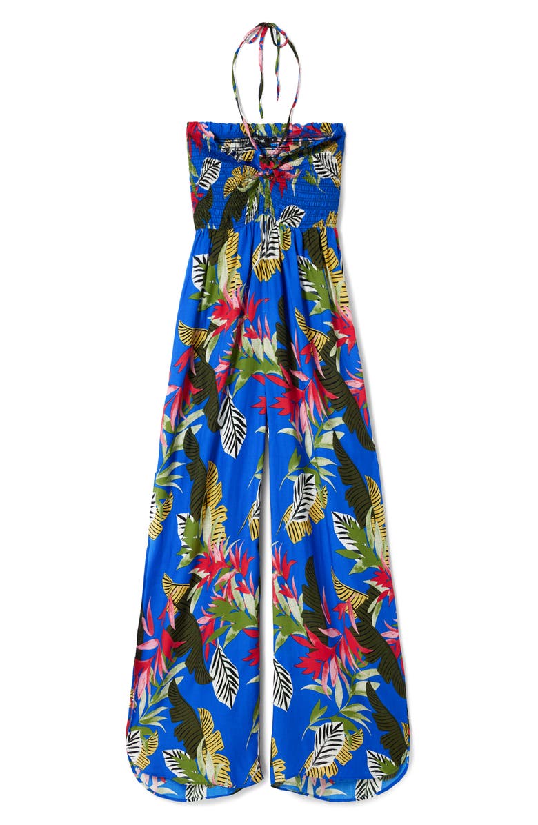 Desigual Tropical Halter Neck Jumpsuit, Alternate, color, 