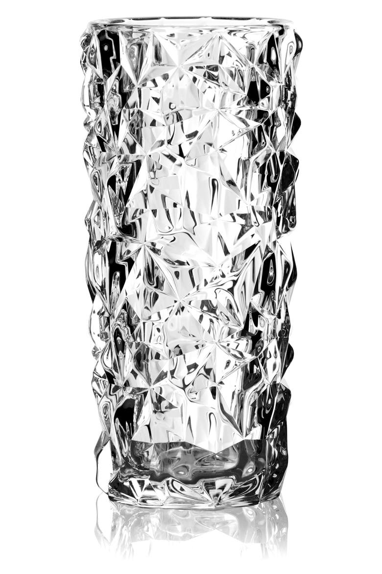 Carat Small Crystal Vase, Main, color, CLEAR