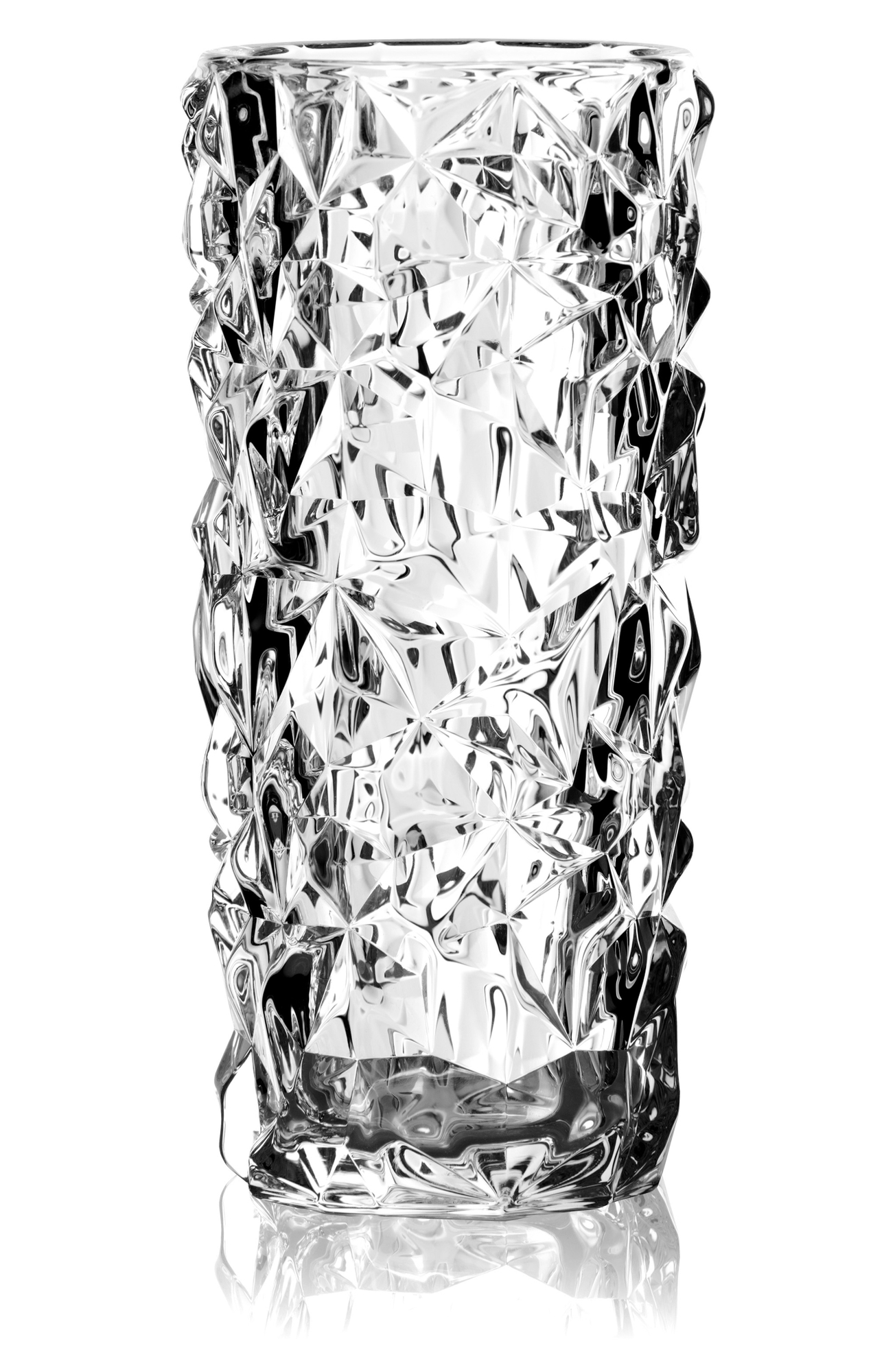 Orrefors Carat Small Crystal Vase - Clear