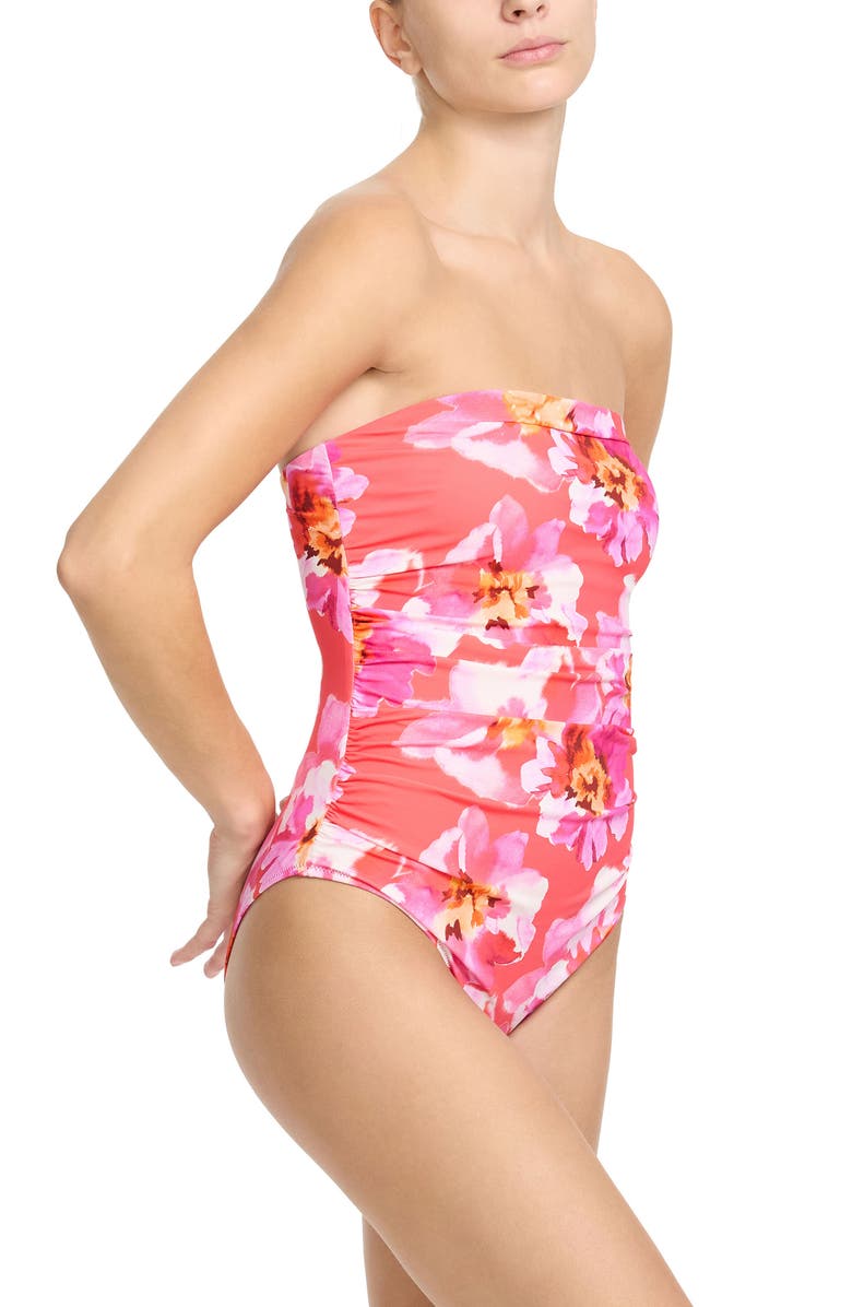 Hanky Panky Strapless Bandeau One-Piece Swimsuit, Alternate, color, Out Of Office Pink