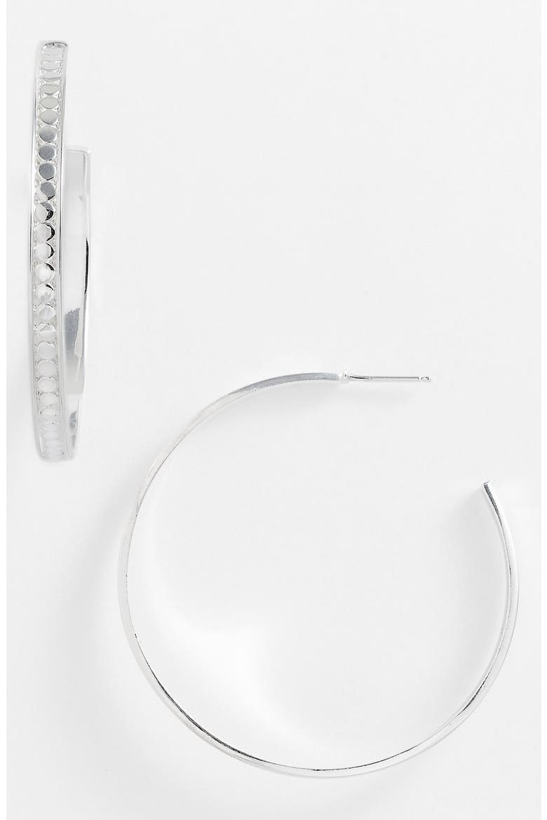 Large Hoop Stud Earrings (Nordstrom Exclusive), Main, color, STERLING SILVER