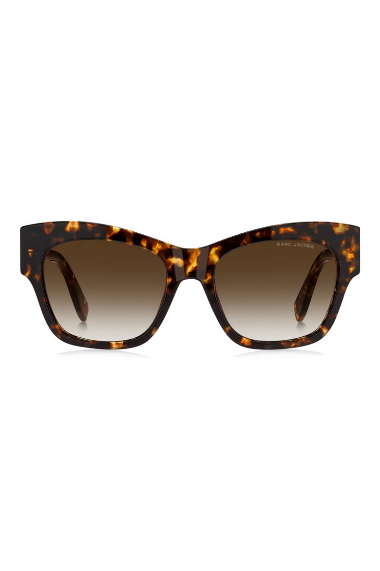 54mm Gradient Rectangular Sunglasses, Main, color, HAVANA/ BROWN SF