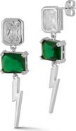 SPHERA MILANO CZ Thunderbolt Drop Earrings