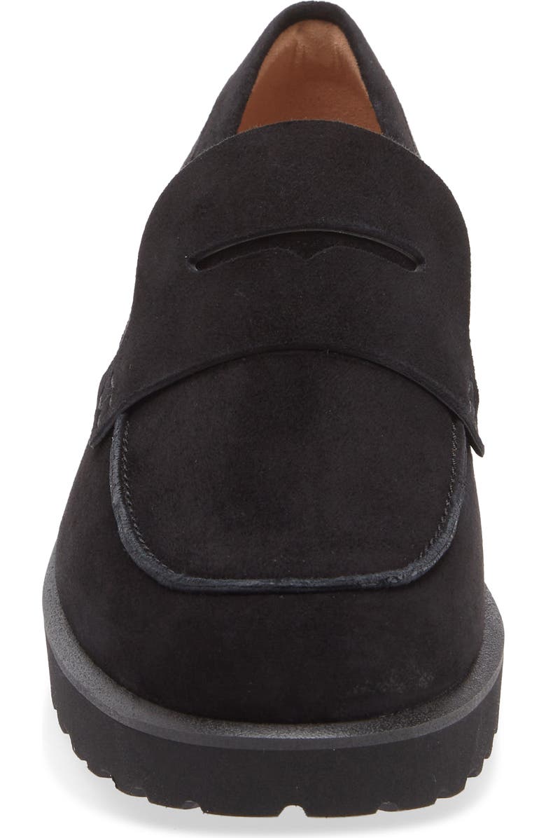 Cole Haan Gwendolyn Penny Loafer, Alternate, color, Black Suede