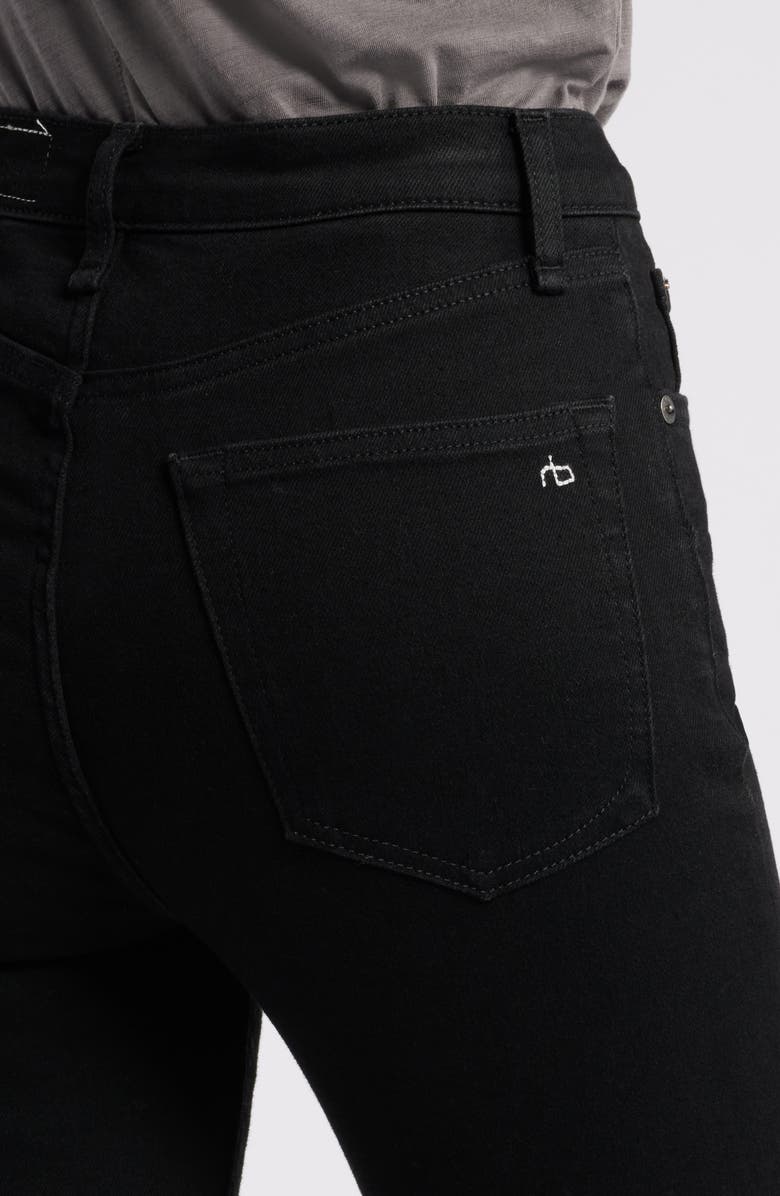 rag & bone Flexi Wren High Waist Ankle Slim Jeans, Alternate, color, Black
