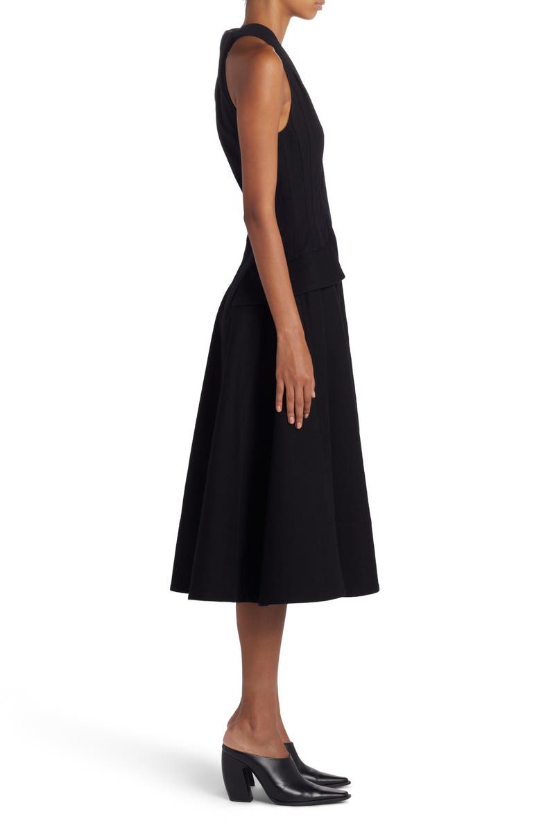 Bottega Veneta Sleeveless Cotton Crepe Dress, Alternate, color, 