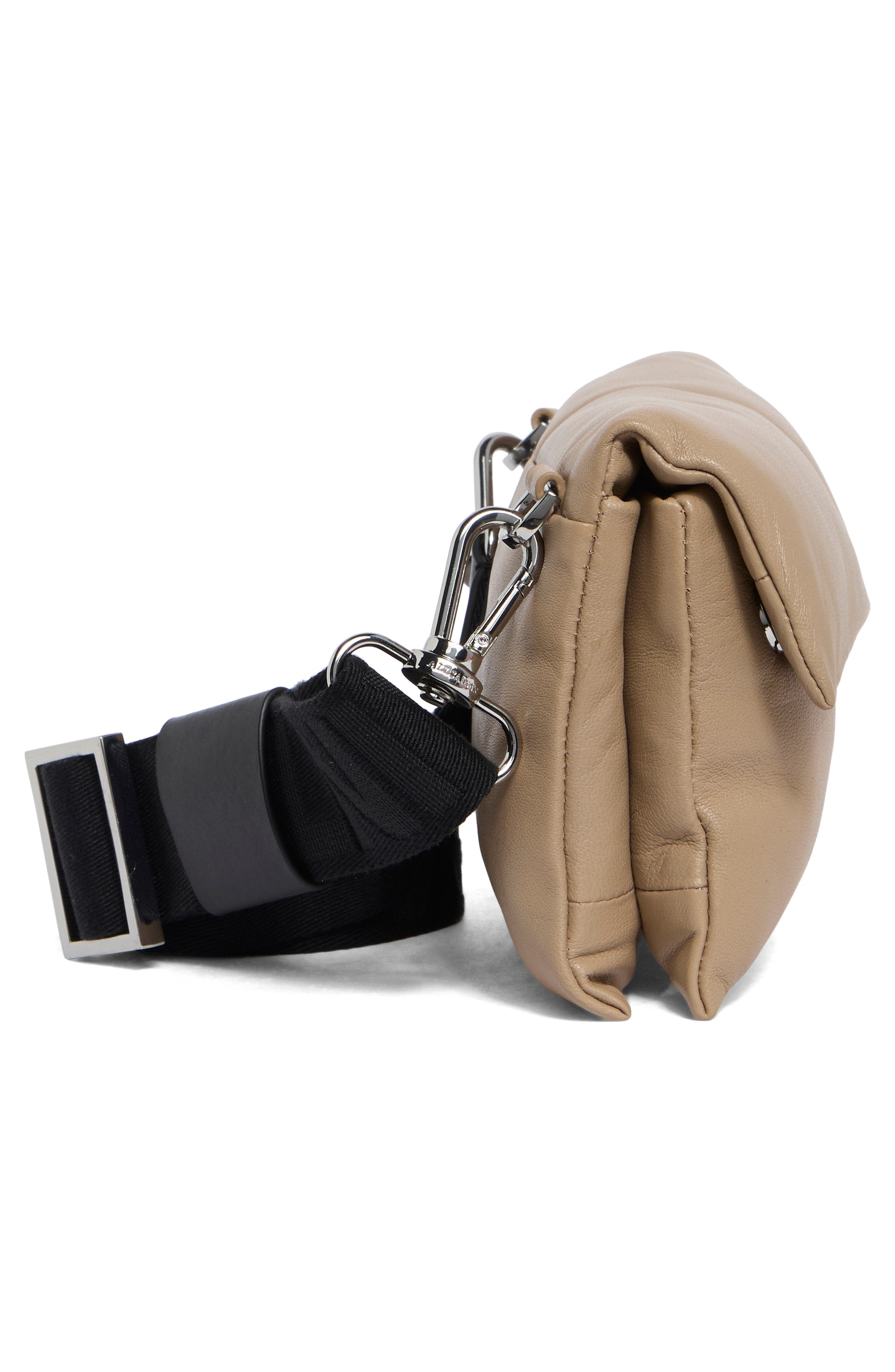 AllSaints Ezra Quilted Crossbody Bag, Alternate, color, Mink Brown