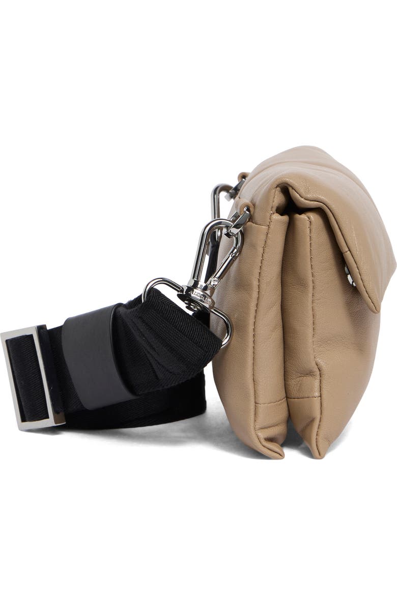 AllSaints Ezra Quilted Crossbody Bag, Alternate, color, Mink Brown