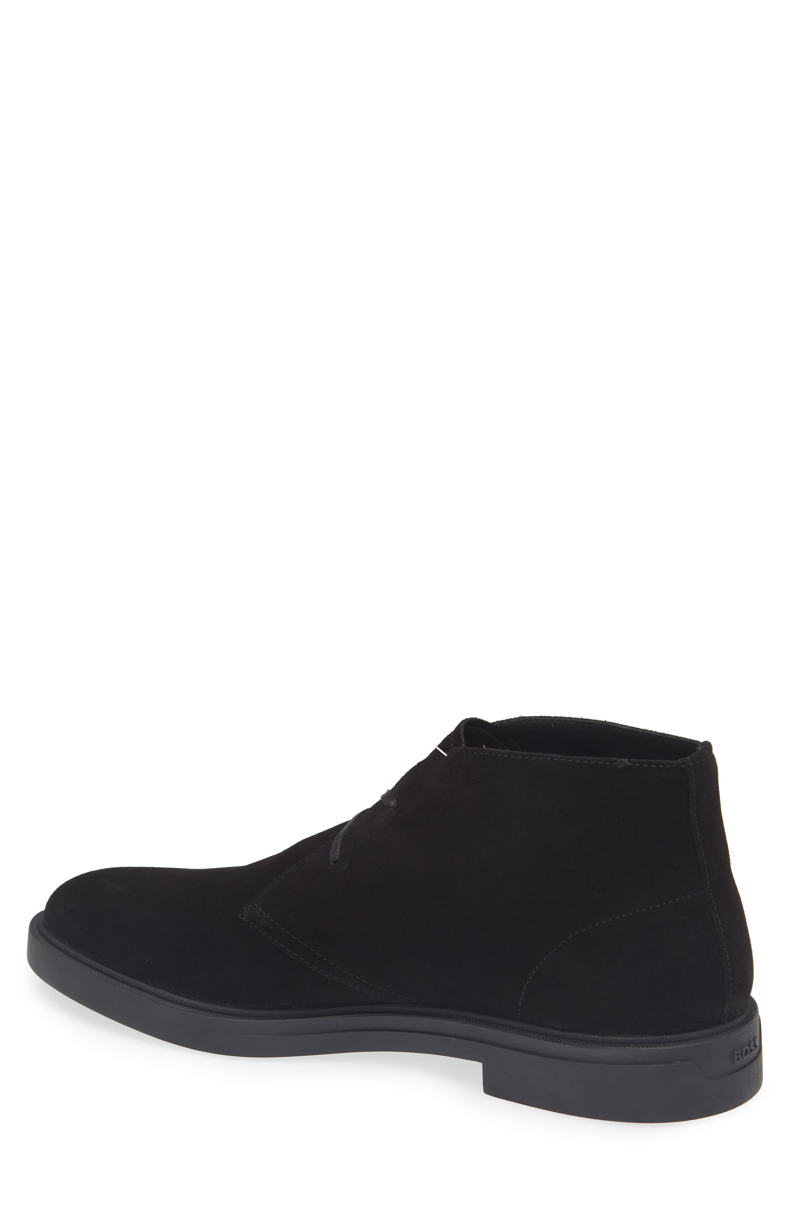 Calev Leather Desert Boot, Alternate, color, BLACK