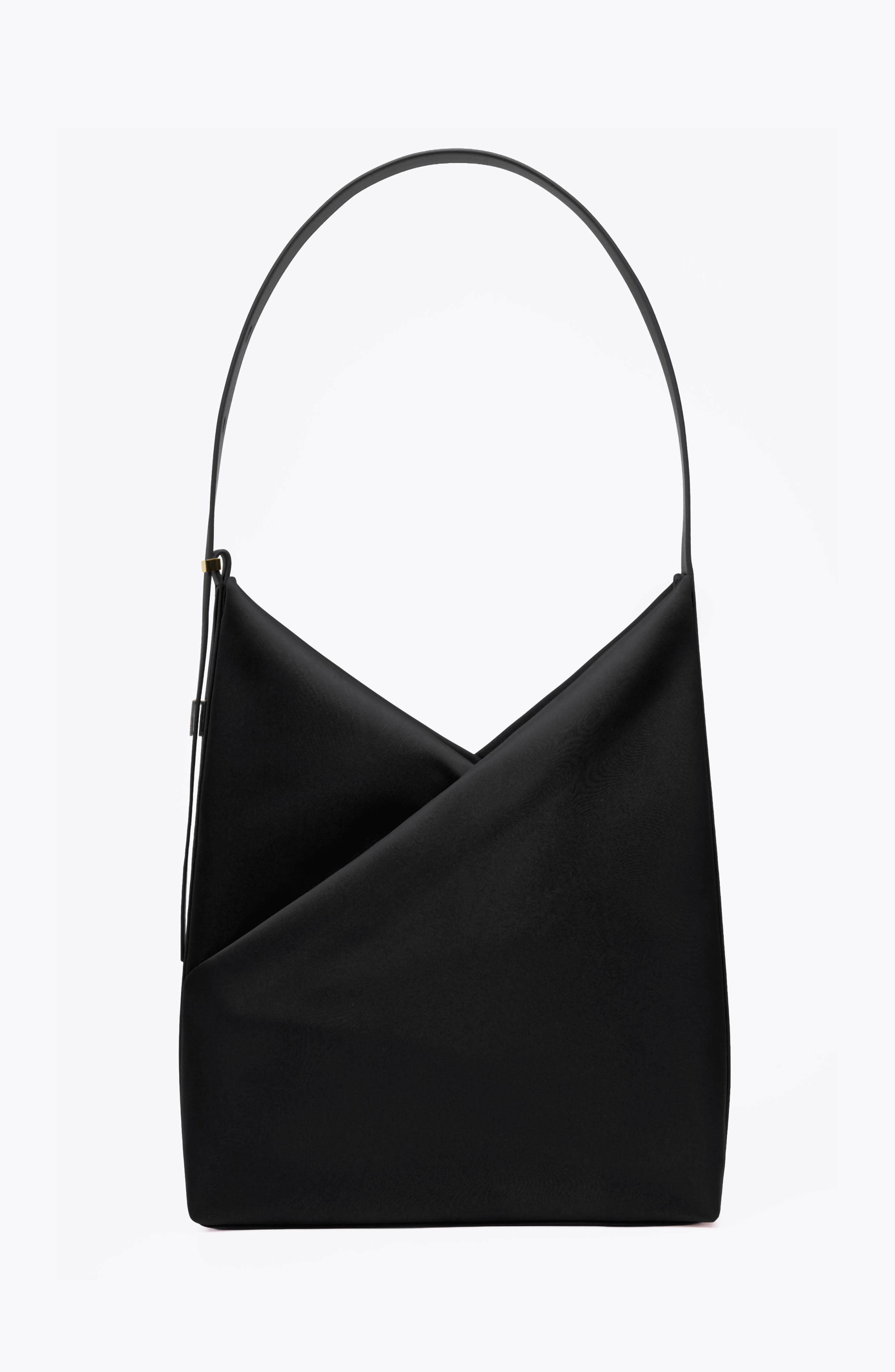 Origami Hobo Bag with Detachable 15-inch Laptop Sleeve For Women, Main, color, Black