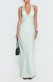 Princess Polly Odyssa Satin Halter Gown