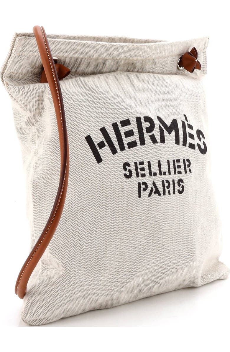 Pre-Owned Hermes Aline Bag Toile MM, Alternate, color, Ecru