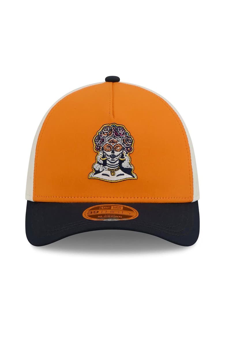 Men's New Era Orange/Navy San Diego Padres 2026 City Connect M-Crown A-Frame 39THIRTY Flex Hat, Alternate, color, Orange