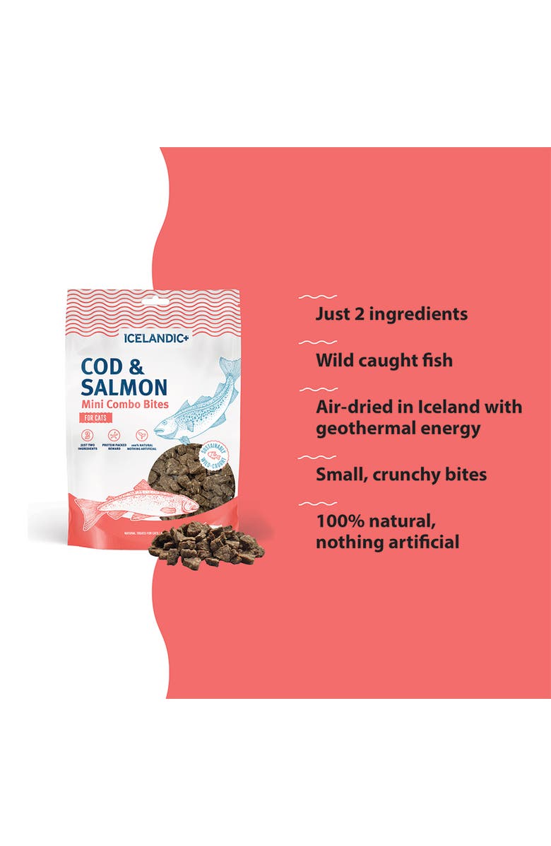 ICELANDIC+ Mini Combo Bites Cod & Salmon, 1.7Oz Bag, Alternate, color,