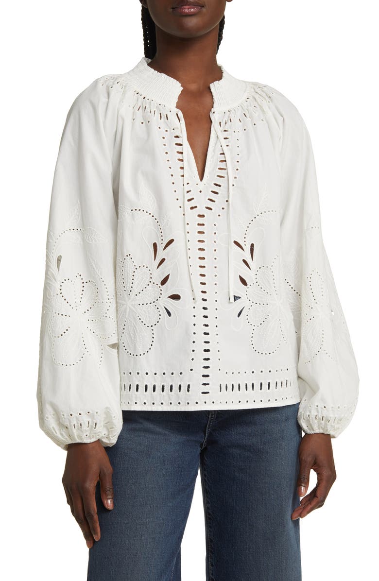 Rails Lucinda Cotton Eyelet Top, Main, color,