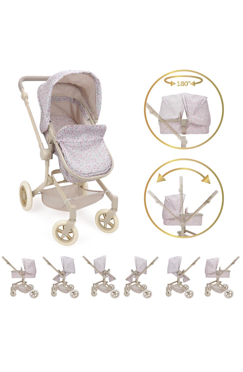 509 Crew Little Flora City Park 2 in 1 Doll Pram, Alternate, color, Beige