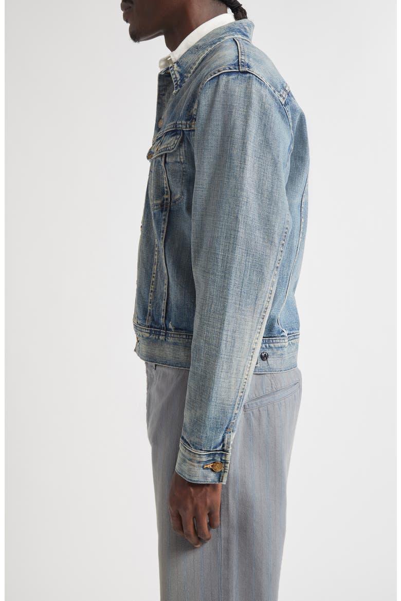 RRL Lot 271 Midweight Denim Jacket, Alternate, color, LEELAND WASH
