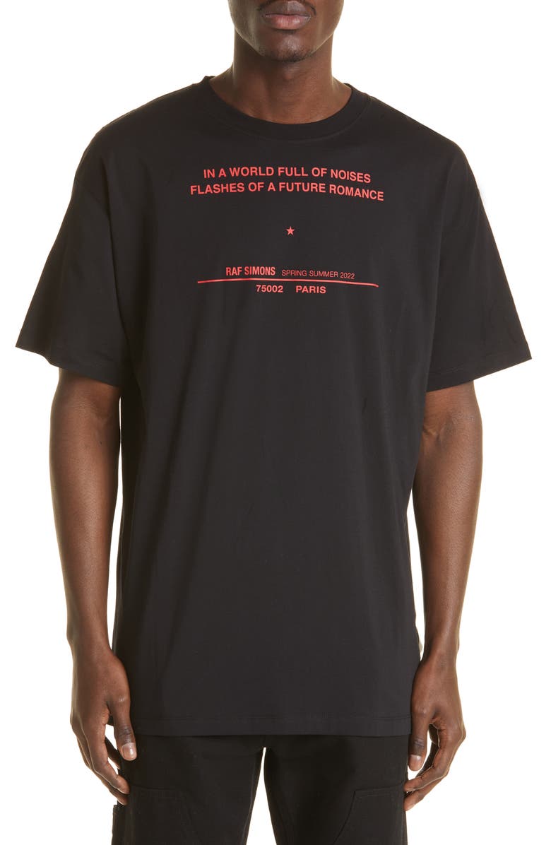 Raf Simons Tour Oversize Graphic Tee, Main, color,