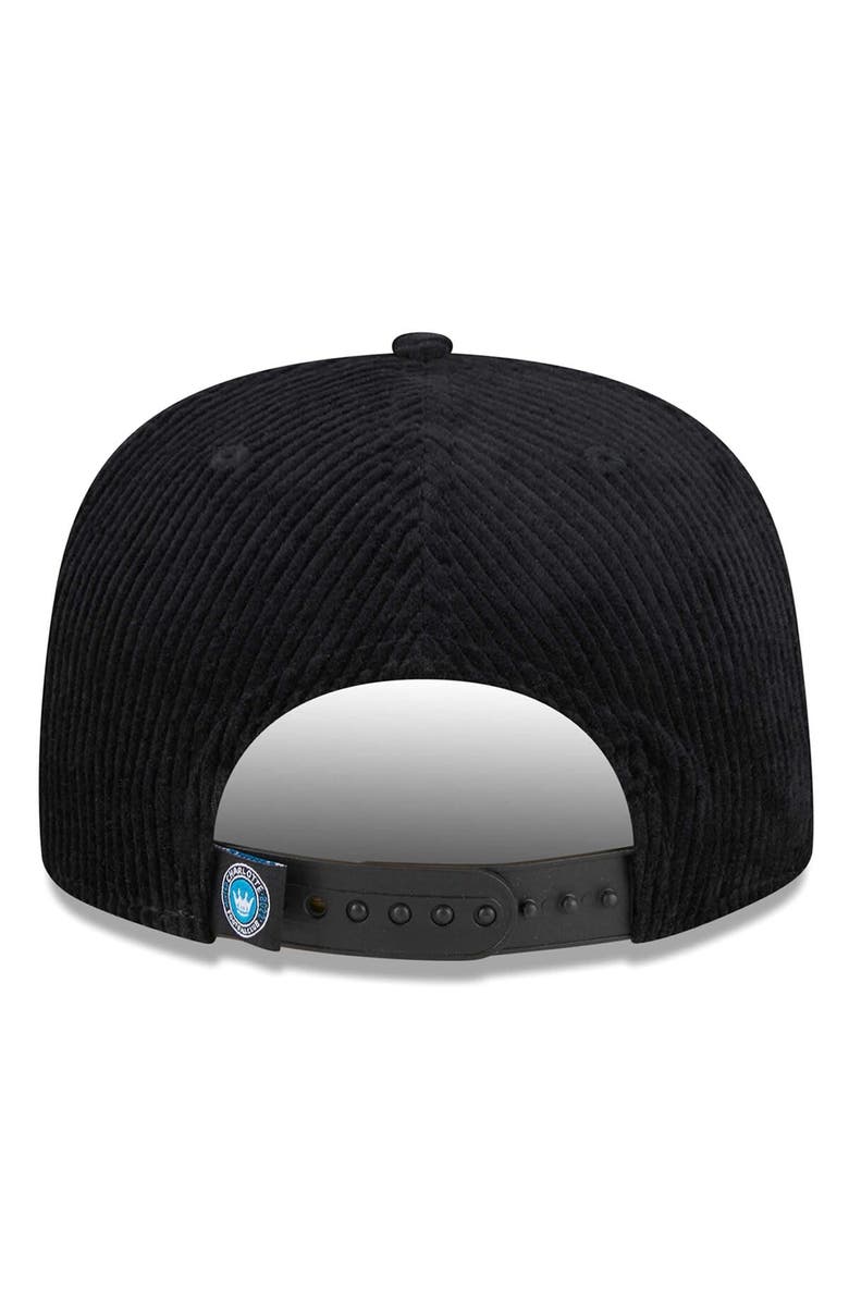 New Era Men's New Era Black Charlotte FC Corduroy Golfer Adjustable Hat, Alternate, color, 
