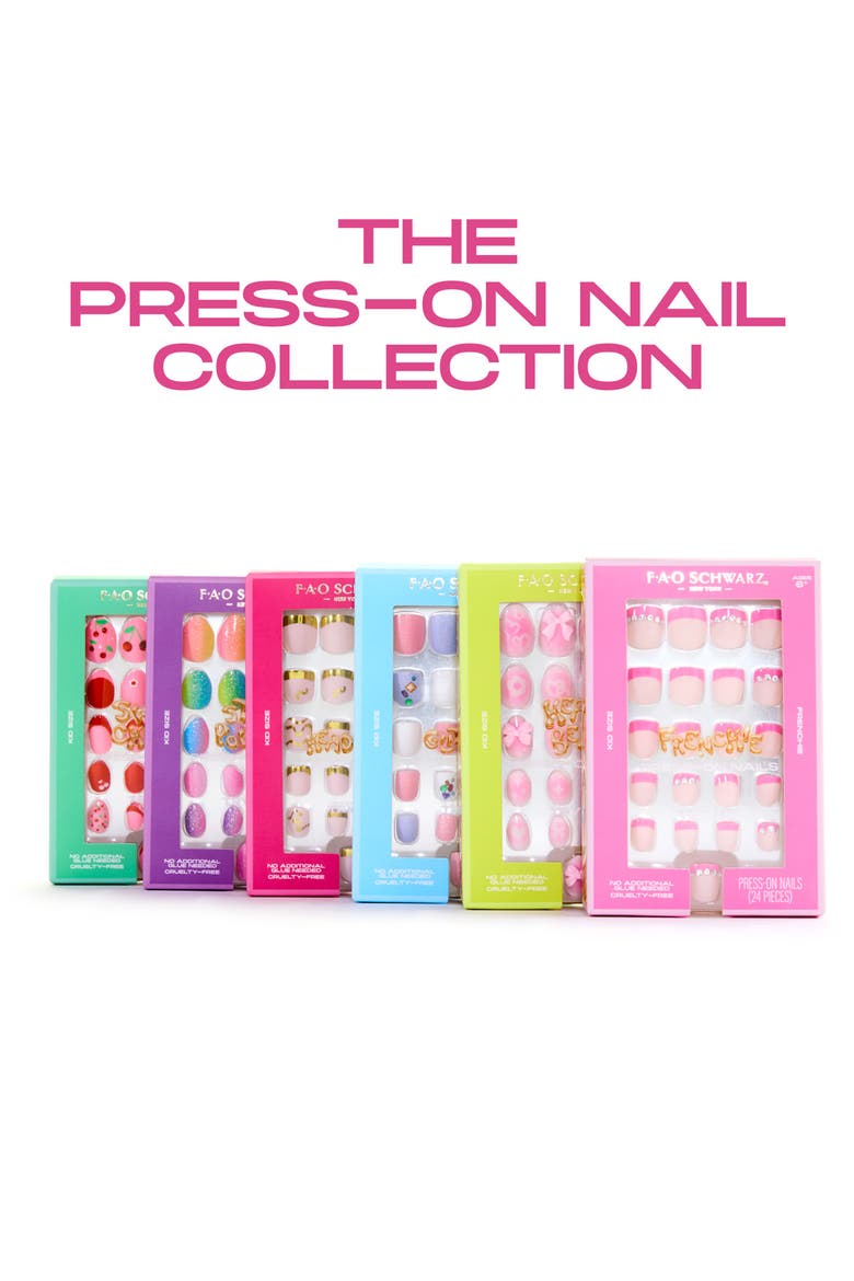 Kids' 24-Piece French Tip Press-On Nails, Alternate, color, OPEN MISCELLANEOUS