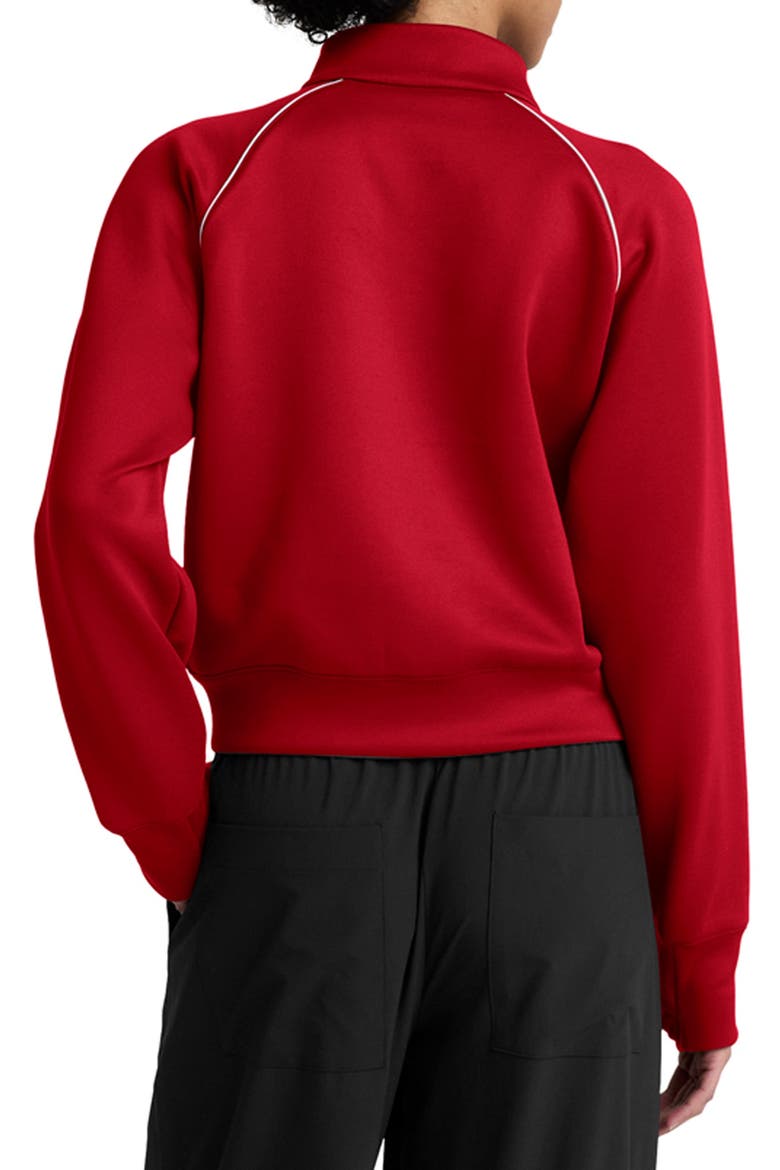Piping Detail Bomber Jacket, Alternate, color, HOLLY RED