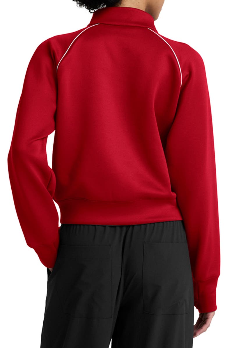 Beyond Yoga Piping Detail Bomber Jacket, Alternate, color, Holly Red