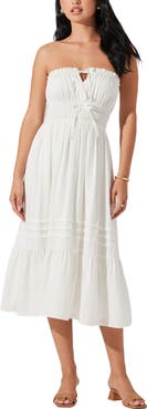 ASTR the Label Aubrie Strapless Midi Sundress